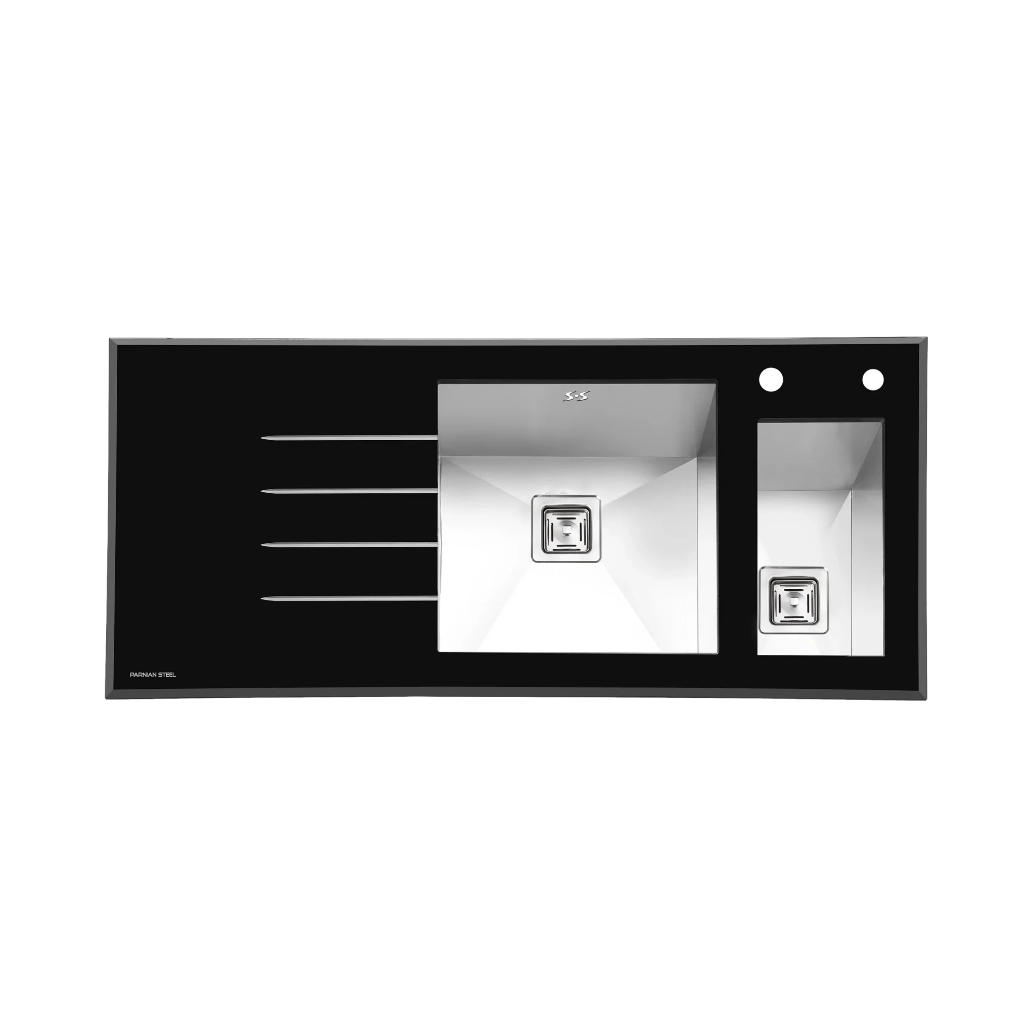 سینک ظرفشویی شیشه‌ای پرنیان مدل PS 4103
