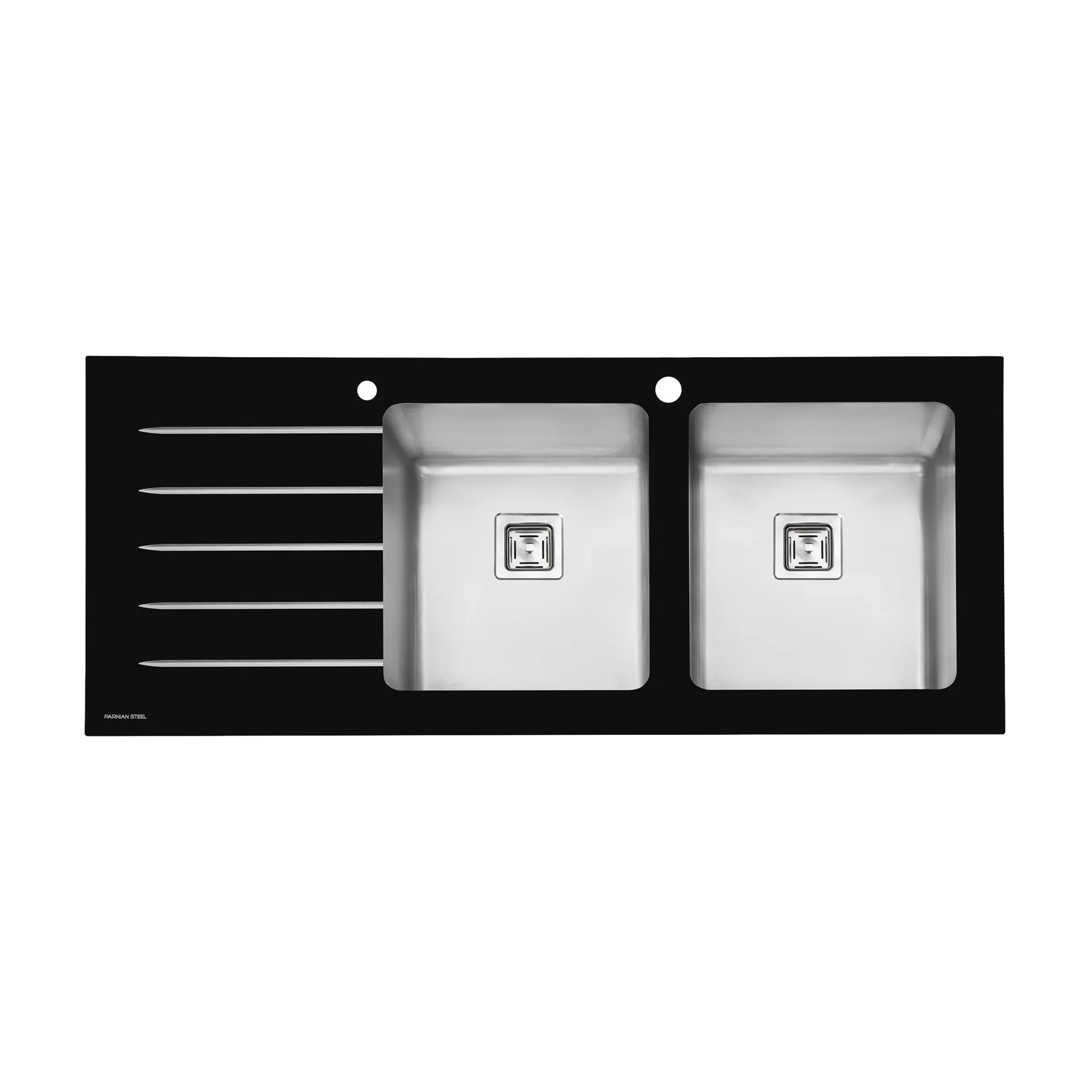 سینک ظرفشویی شیشه‌ای پرنیان مدل PS 4106