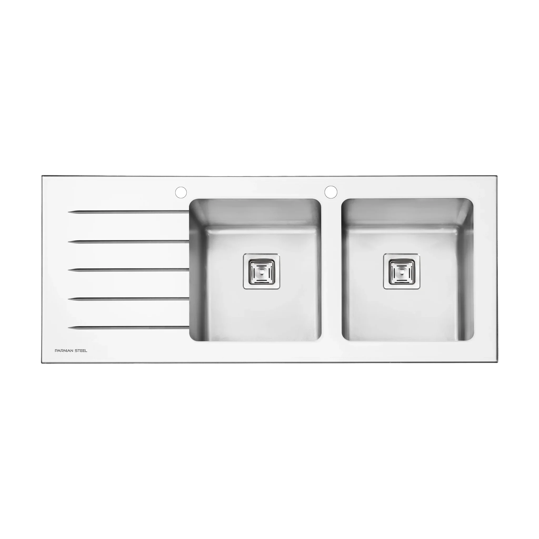 سینک ظرفشویی شیشه‌ای پرنیان مدل PS 4106 W