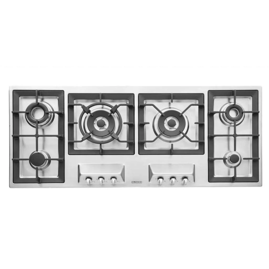 اجاق گاز رومیزی شش شعله‌ مدل S-6121 استیل البرز