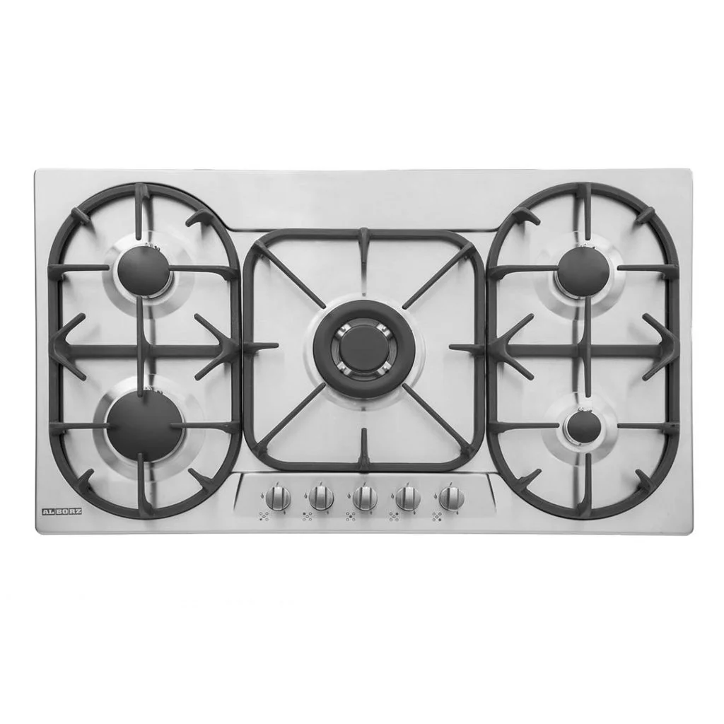 اجاق گاز رومیزی پنج شعله‌ مدل S-5905 استیل البرز