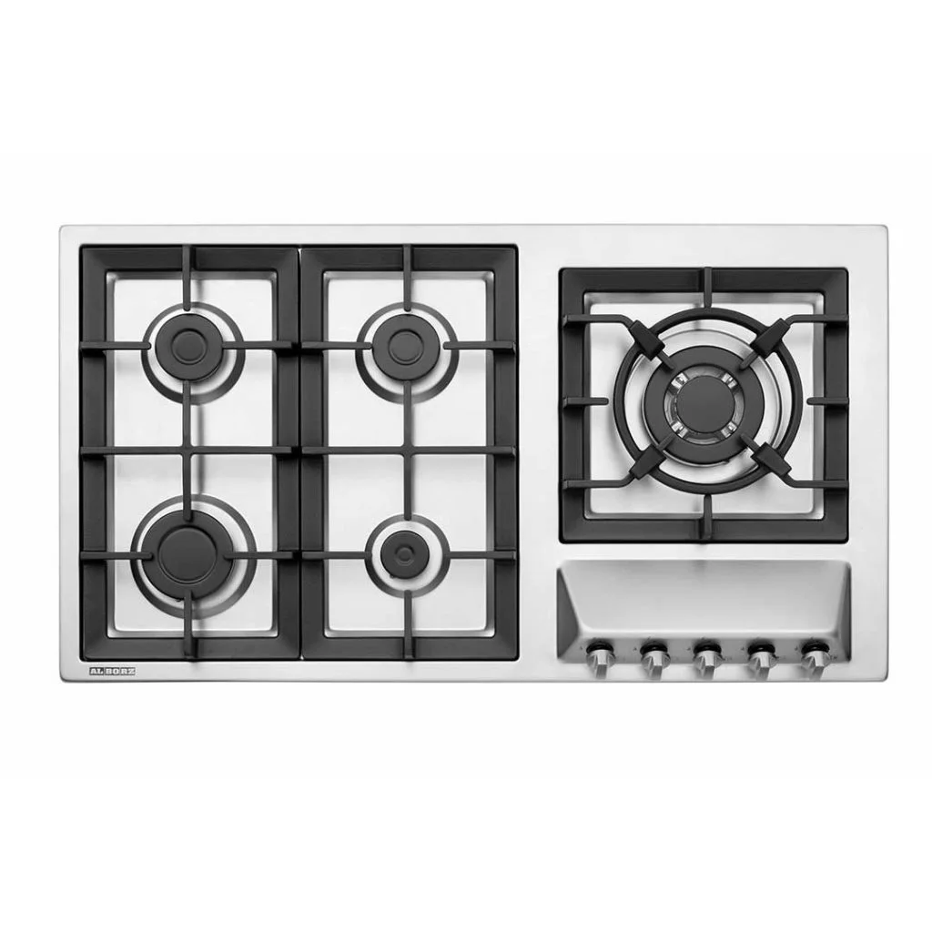 اجاق گاز رومیزی پنج شعله مدل S-5959 i استیل البرز