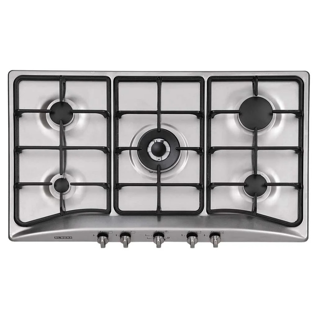 اجاق گاز رومیزی پنج شعله‌ مدل S-5904 استیل البرز