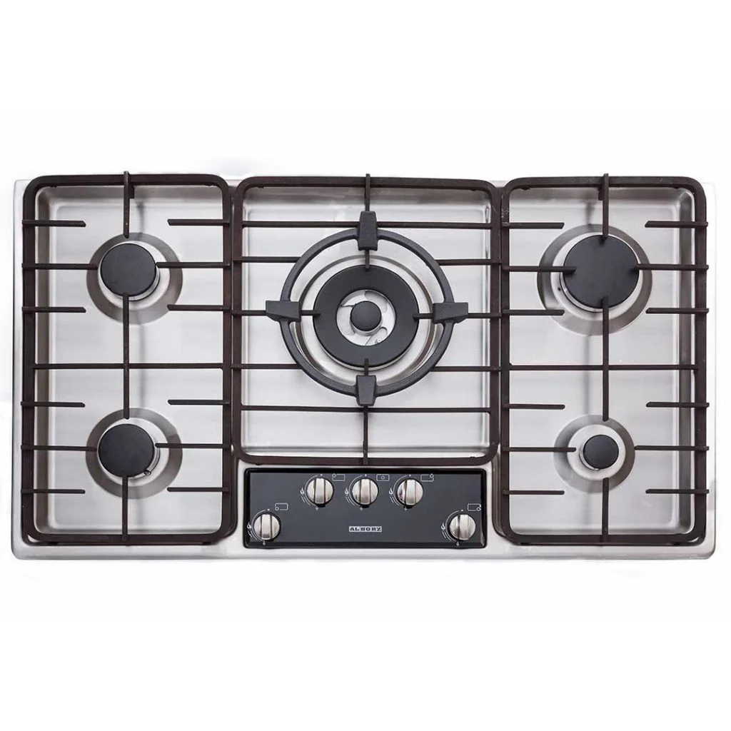 اجاق گاز رومیزی پنج شعله‌ مدل S-5901 استیل البرز