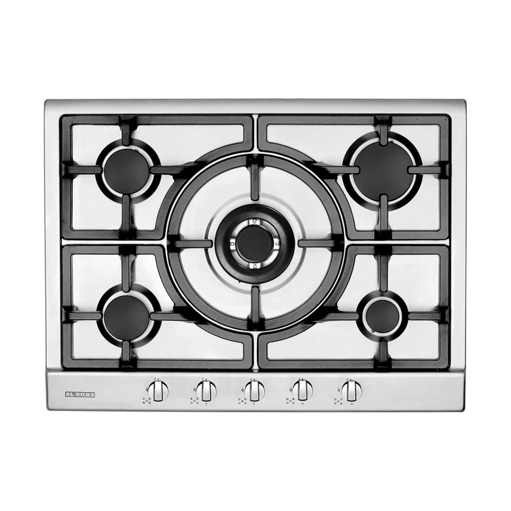 اجاق گاز رومیزی پنج شعله‌ مدل S-5701 استیل البرز