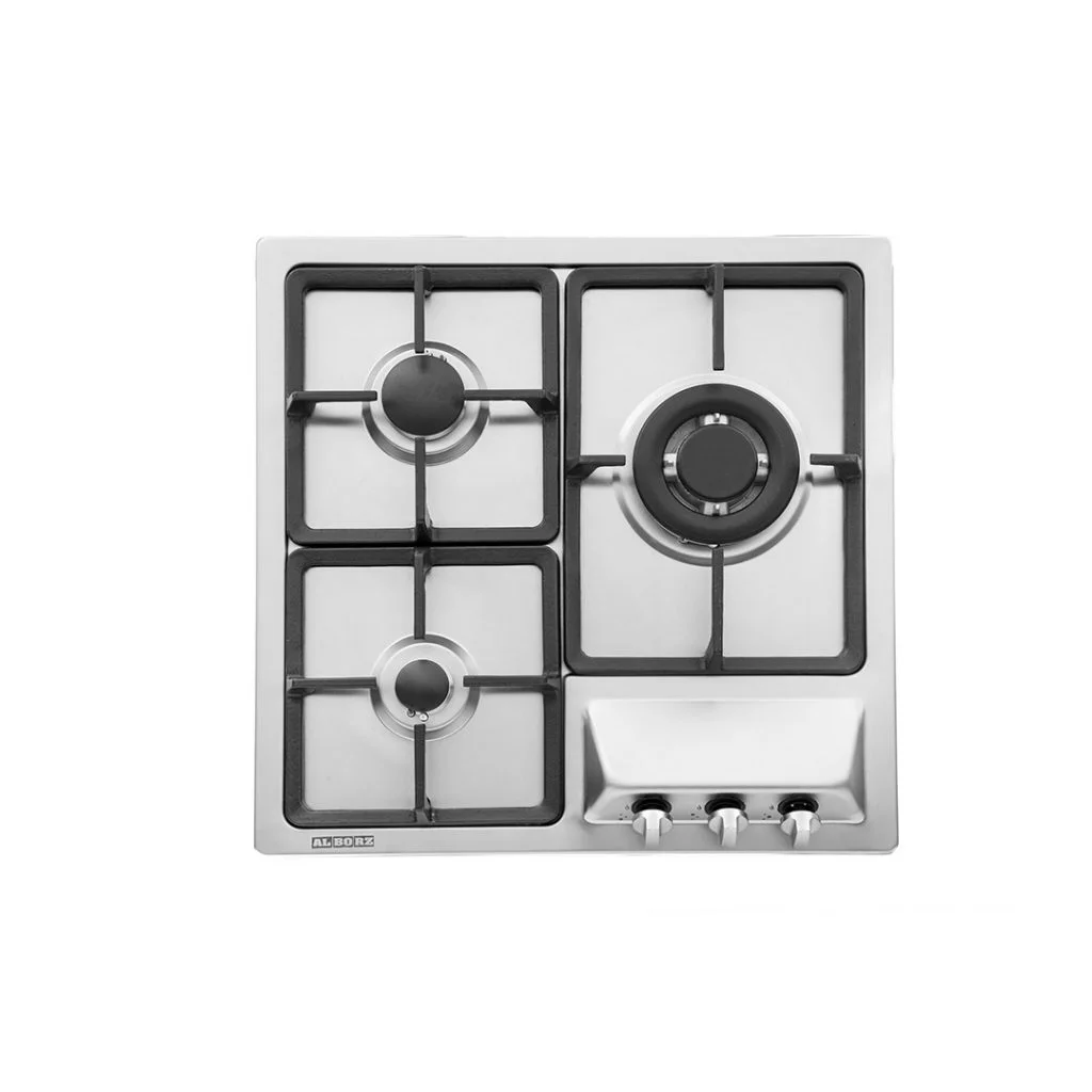 اجاق گاز رومیزی سه شعله‌ مدل S-3501 استیل البرز