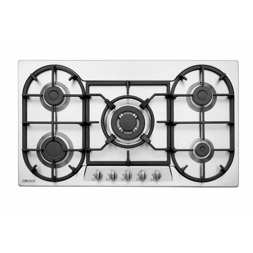 اجاق گاز رومیزی پنج شعله مدل S-5955 i استیل البرز