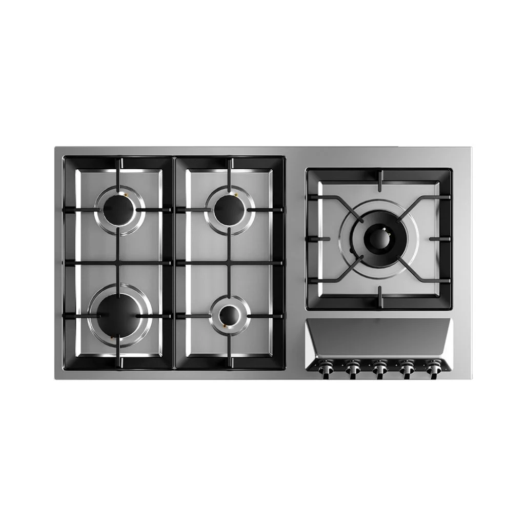 اجاق گاز رومیزی پنج شعله‌ مدل S-5919-RED استیل البرز