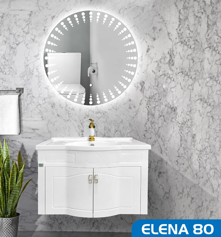 ست آینه و کابینت روشویی النا 80 صدف
