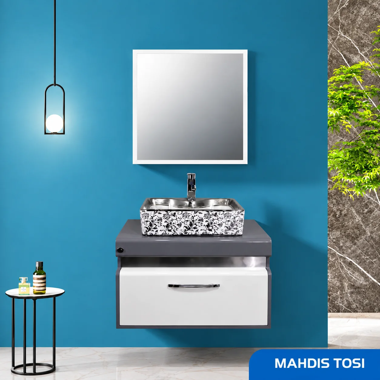 ست روشویی کابینتی و آینه Mahdis tosi صدف